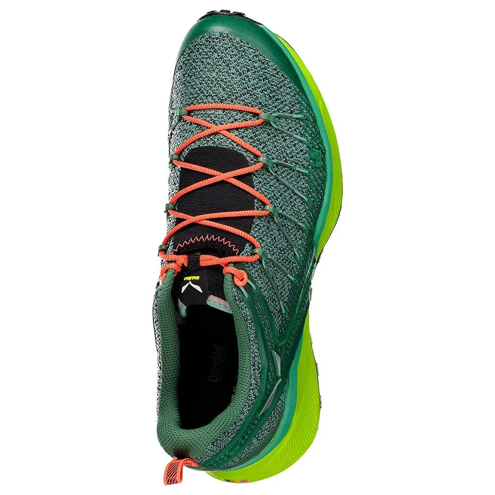 Salewa Dropline Trailskor female, Feld green / fluo coral