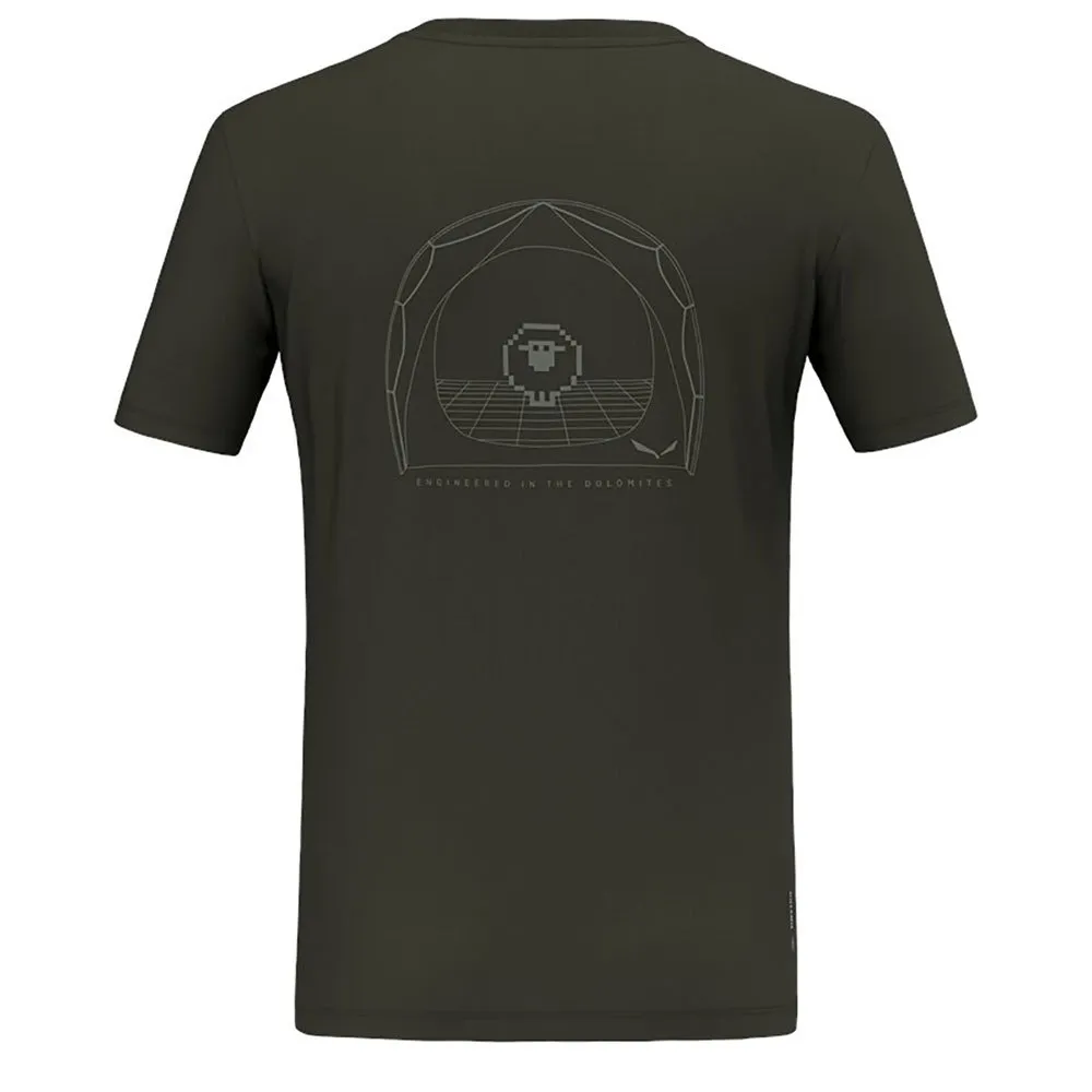 Salewa Eagle Sheep Camp Dry T-shirt Med Korta ärmar, Dark olive Salewa Eagle Sheep Camp Dry T-shirt Med Korta ärmar, Dark olive