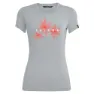 Salewa Lines Graphic T-shirt Med Korta ärmar, Heather grey melange / flowers