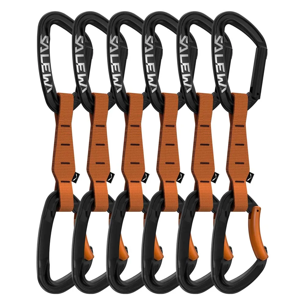 Salewa Ortles Str/bnt 110 Quickdraw 6 Enheter, Black / orange, One Size
