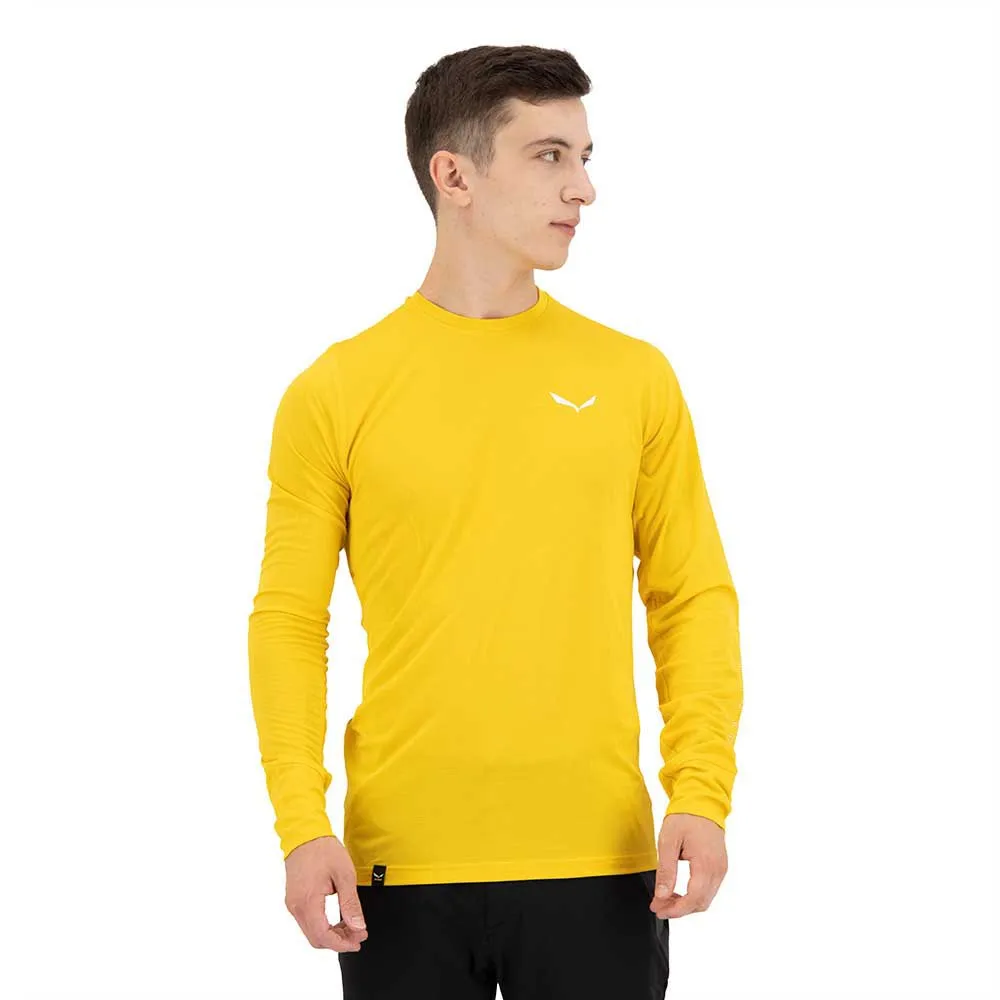 Salewa Pedroc Hybrid 2 Dryton T-shirt Med Lång ärm, Gold melange