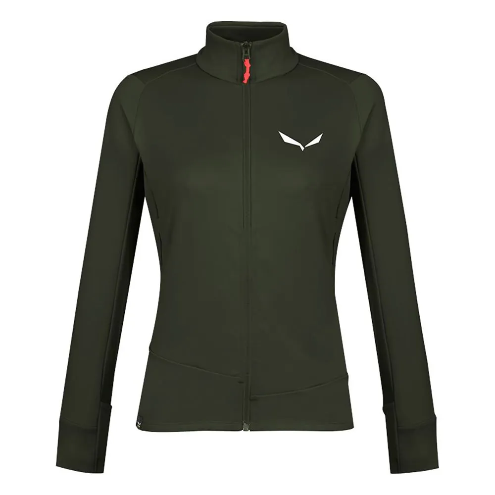 Salewa Puez Pl Softshell Fleecejacka Med Dragkedja, Dark olive
