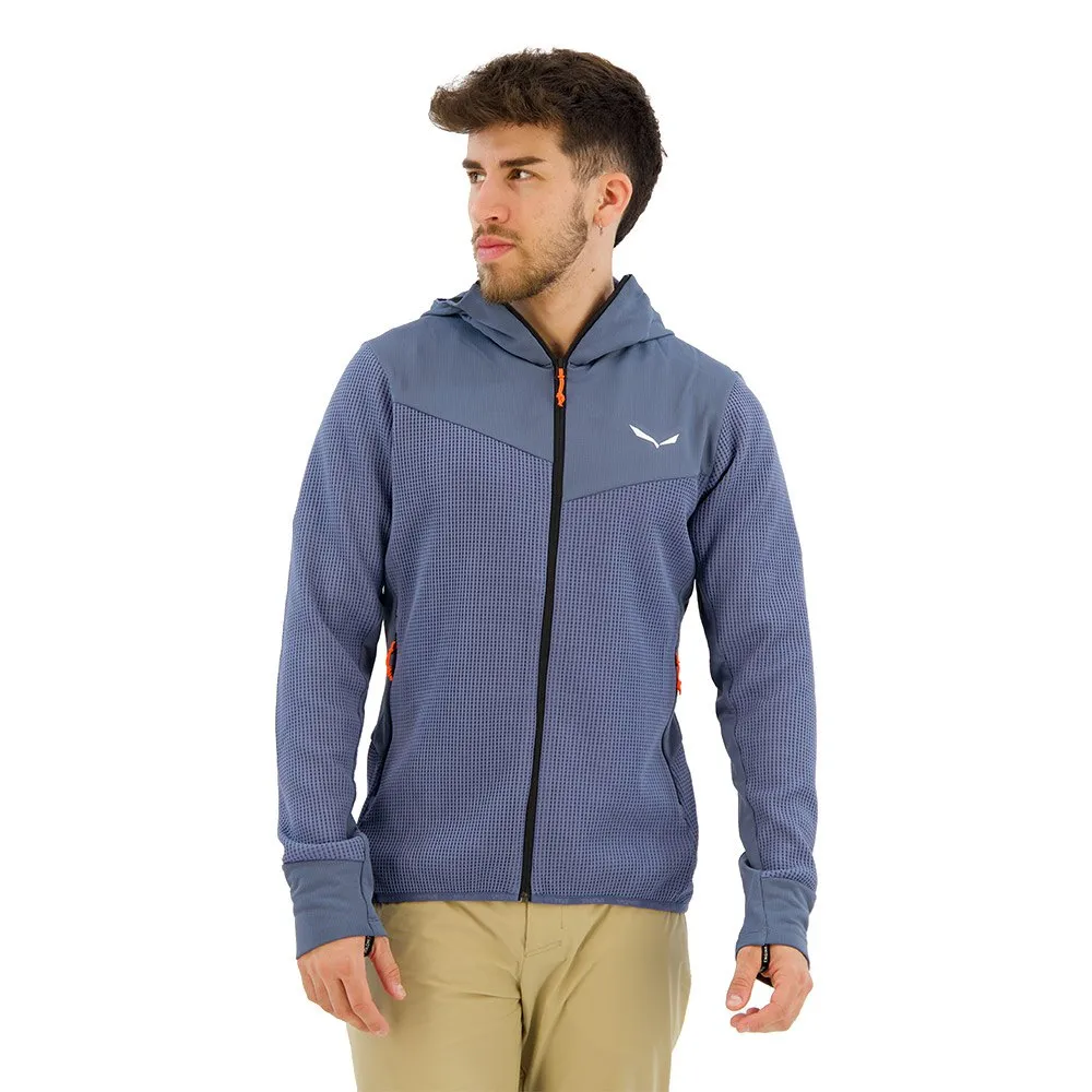 Salewa Puez Waffle Hyb Pl Hd Fleecejacka Med Huva