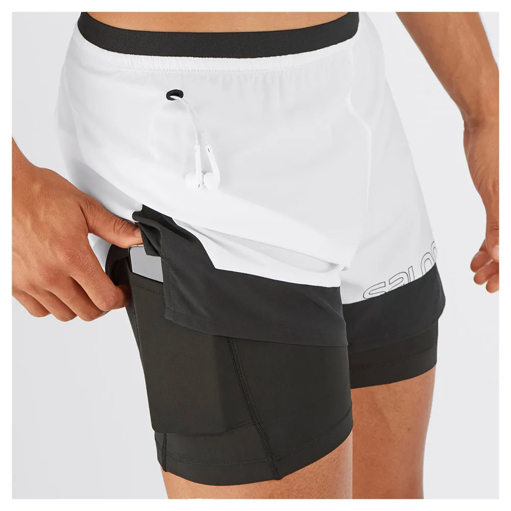 Salomon Cross 2in1 Shorts male, Black / white Salomon Cross 2in1 Shorts male, Black / white