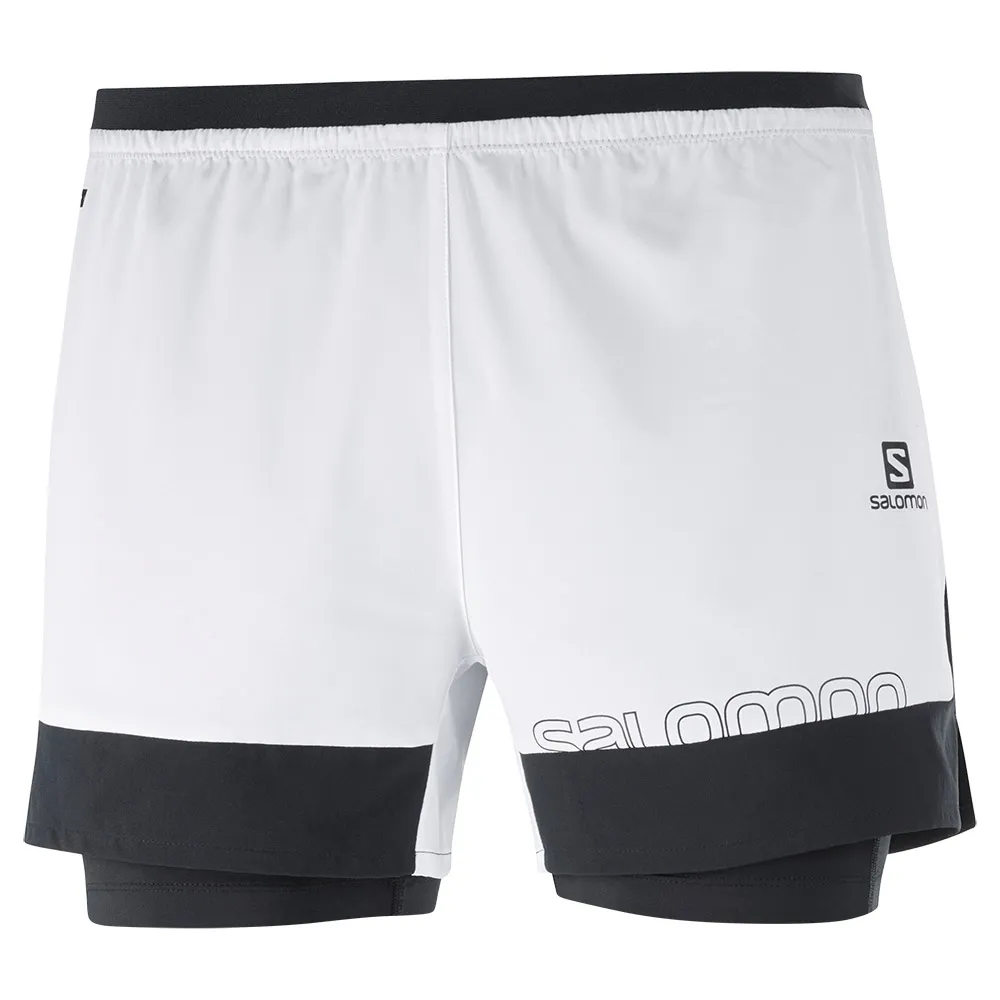 Salomon Cross 2in1 Shorts male, Black / white Salomon Cross 2in1 Shorts male, Black / white