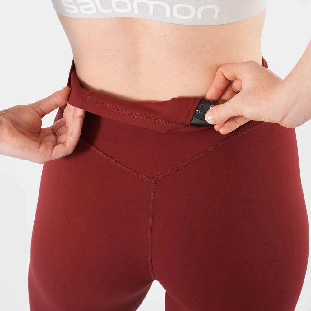 Salomon Cross Multi 23´´ Leggings female, Cabernet Salomon Cross Multi 23´´ Leggings female, Cabernet