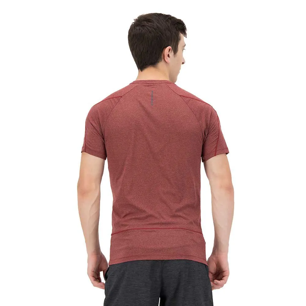 Salomon Cross Run Graphic T-shirt Med Korta ärmar male, Cabernet / dark denim / heather
