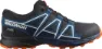 Dark navy / dark blue / red orange