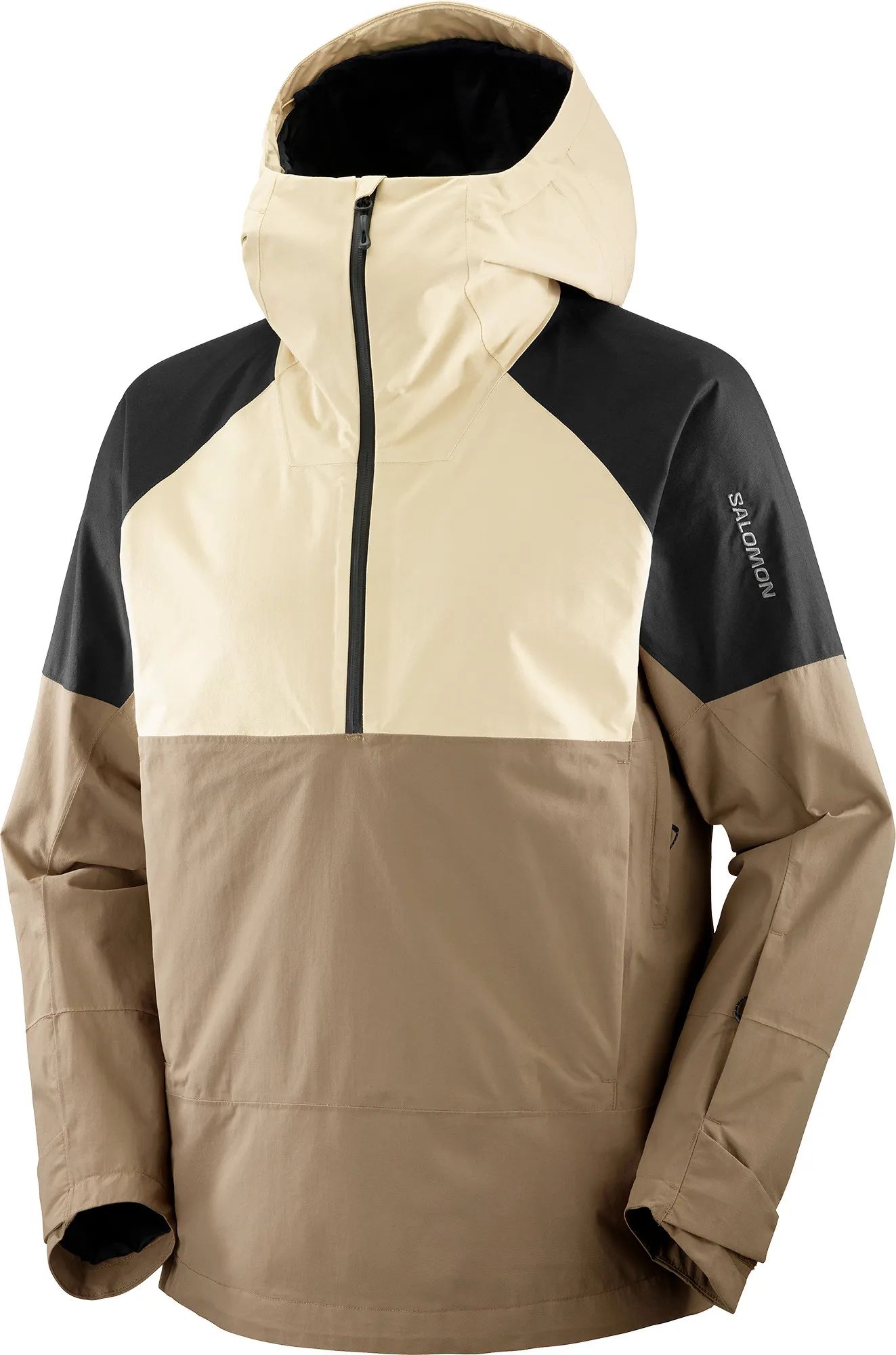 Salomon Men's Transfer Anorak, White Pepper / Deep Black / Shitake Salomon Men's Transfer Anorak, White Pepper / Deep Black / Shitake