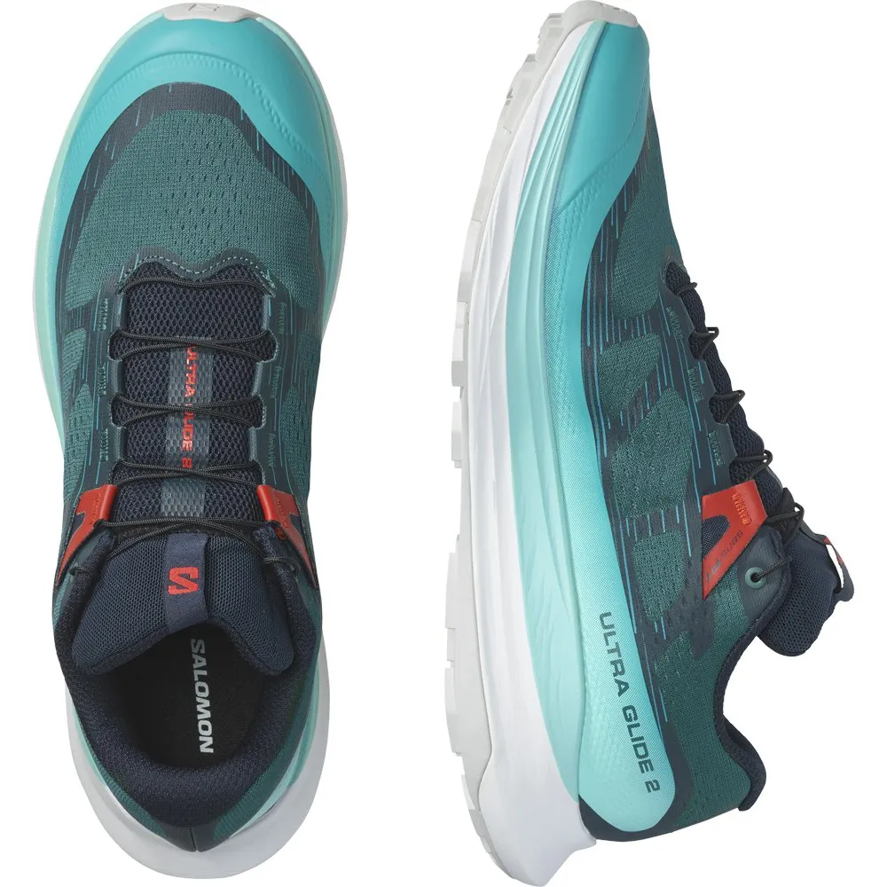 Salomon Ultra Glide 2 Trailskor Refurbished male, Atlantic deep / blue radiance / fiery r Salomon Ultra Glide 2 Trailskor Refurbished male, Atlantic deep / blue radiance / fiery r