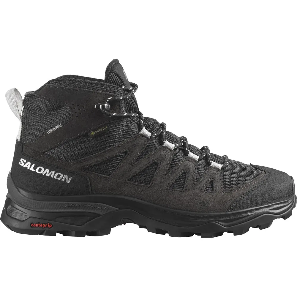 Salomon X-ward Leather Mid Goretex Vandringsskor, Ebony / phantom / black