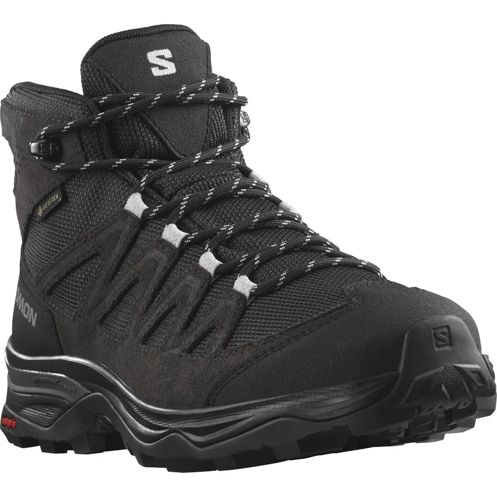 Salomon X-ward Leather Mid Goretex Vandringsskor, Ebony / phantom / black