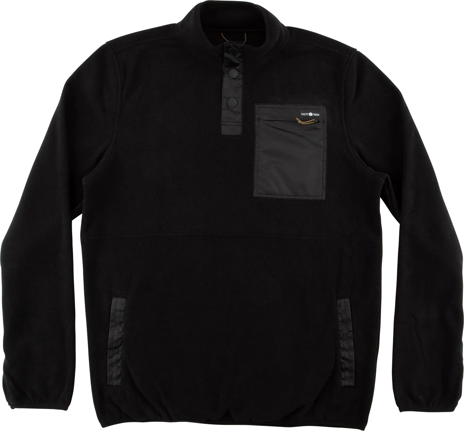 Salty Crew Men's Edgewater Pullover Fleece, Black