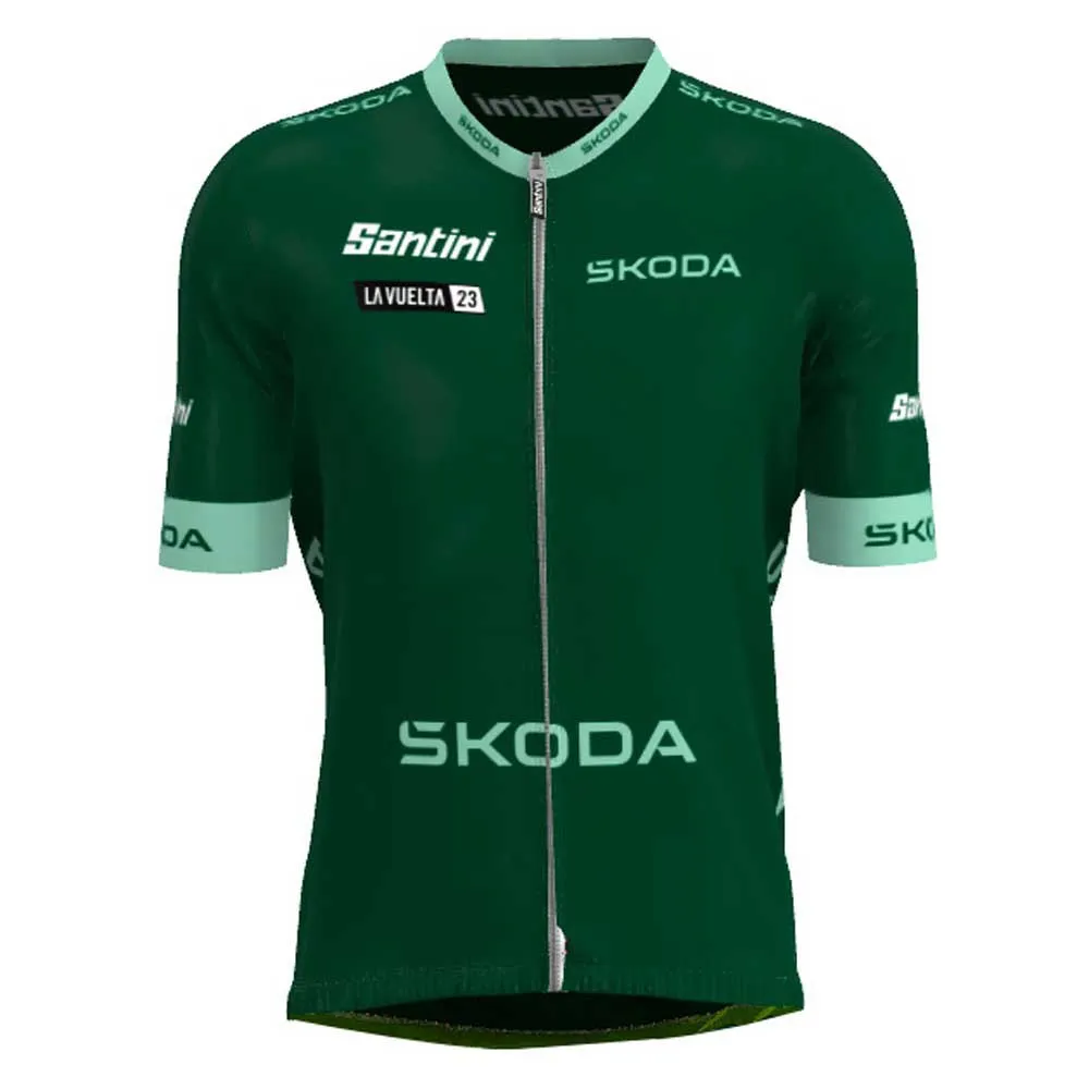 Santini Best Sprinter La Vuelta Official Korta ärmar Cykeltröja, Green