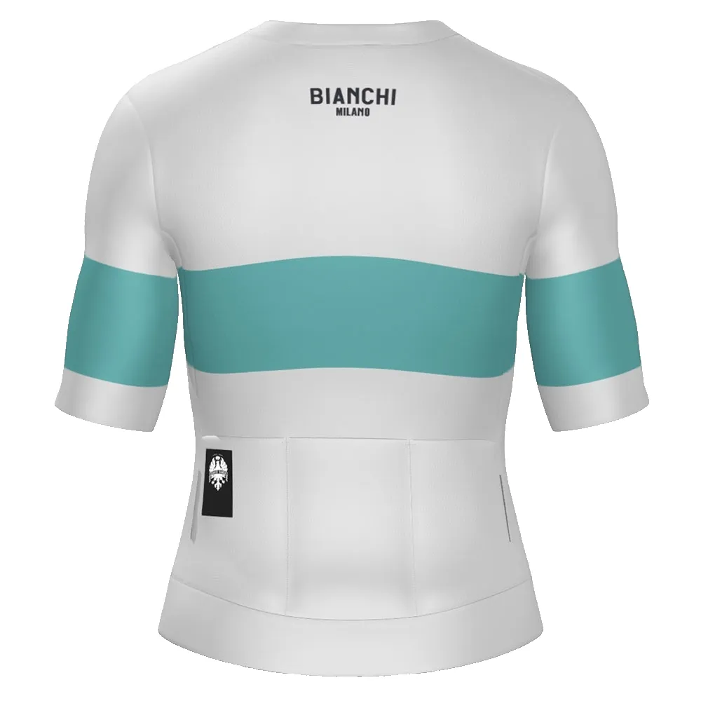 Santini Bianchi Milano Race 2025 Korta ärmar Cykeltröja Santini Bianchi Milano Race 2025 Korta ärmar Cykeltröja