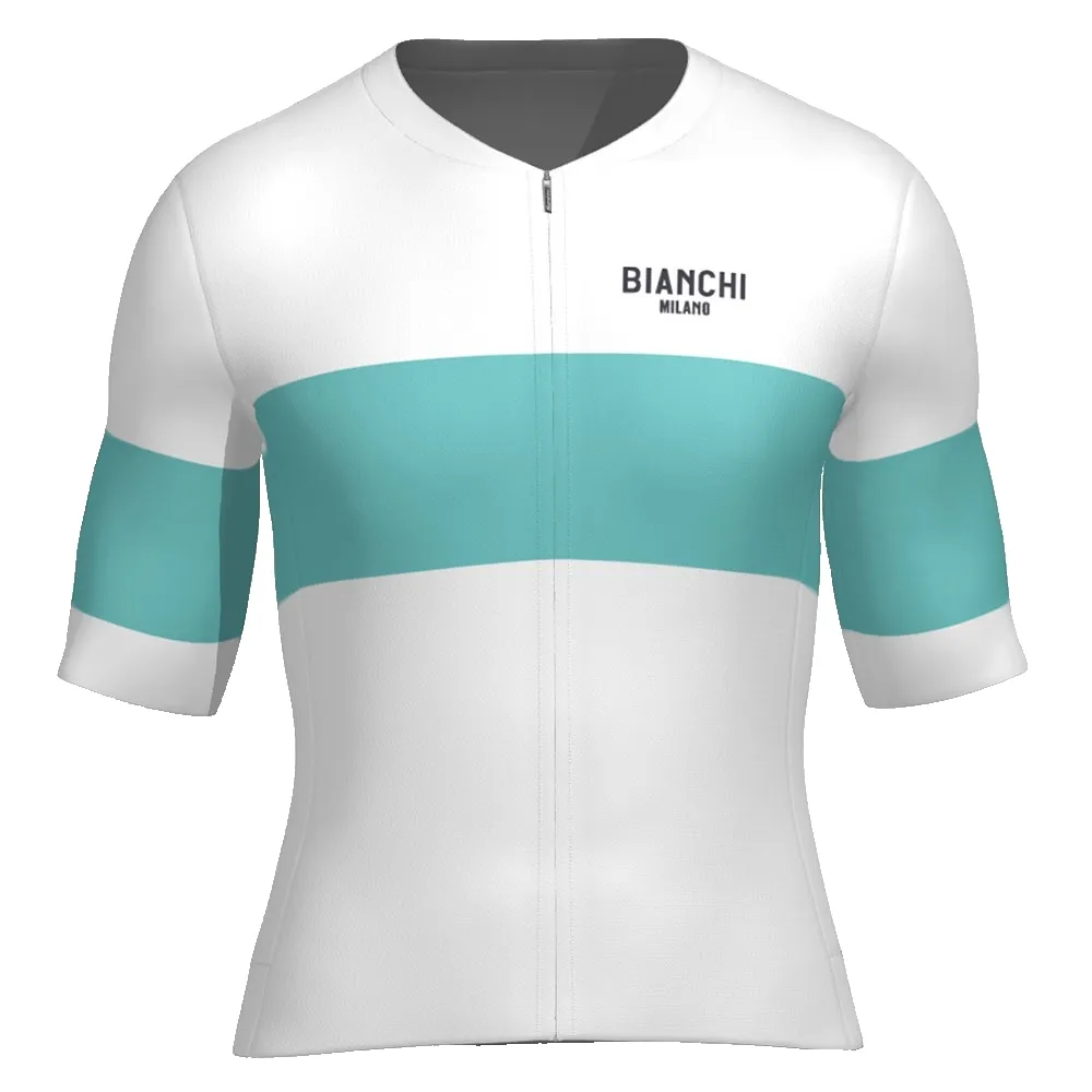 Santini Bianchi Milano Race 2025 Korta ärmar Cykeltröja Santini Bianchi Milano Race 2025 Korta ärmar Cykeltröja