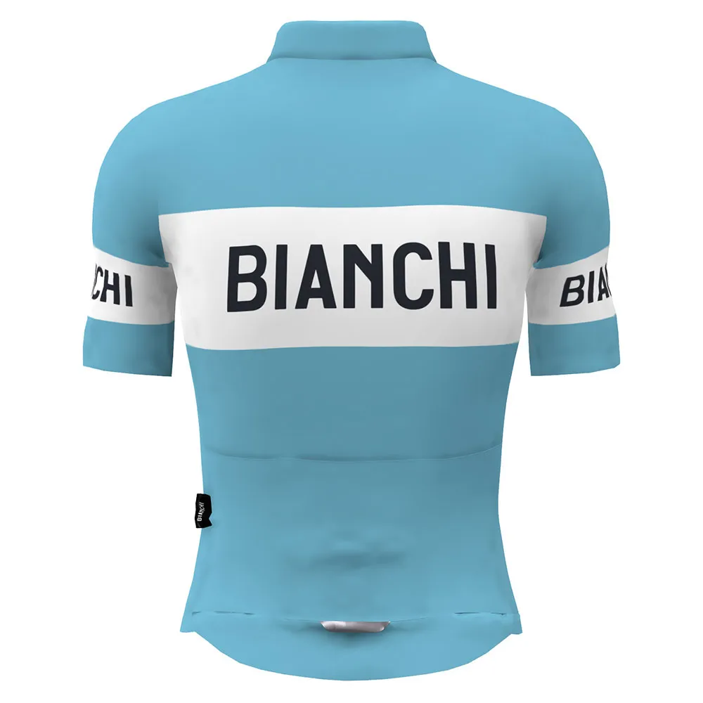 Santini Bianchi Retro 2025 Korta ärmar Cykeltröja