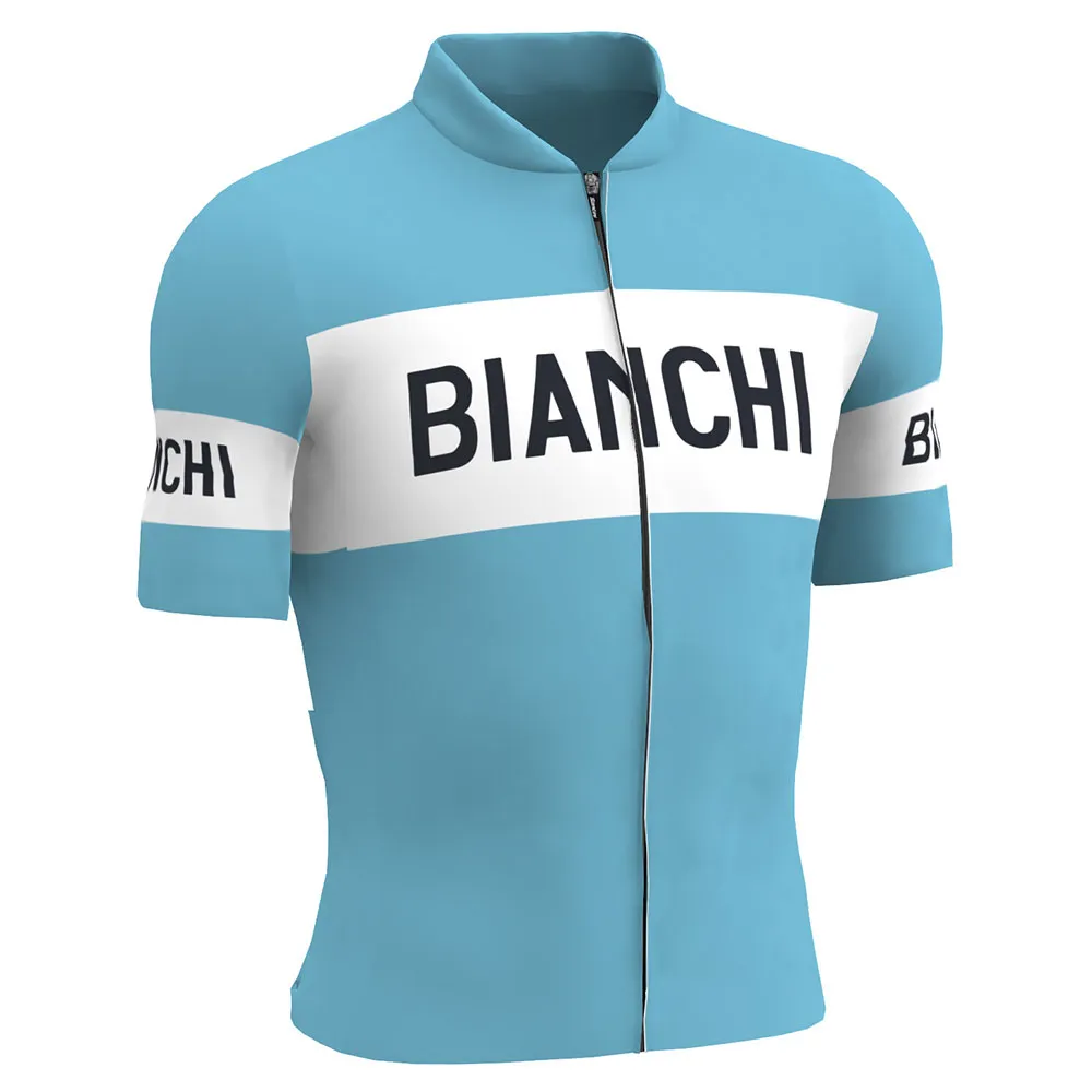 Santini Bianchi Retro 2025 Korta ärmar Cykeltröja
