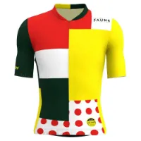Santini Combo Tour De France Official General Leader Korta ärmar Cykeltröja Santini Combo Tour De France Official General Leader Korta ärmar Cykeltröja