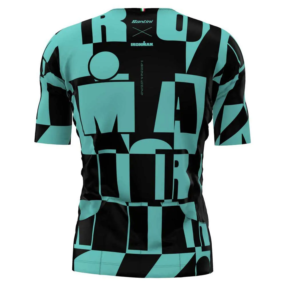 Santini Enigma X Ironman Korta ärmar Cykeltröja, Acqua