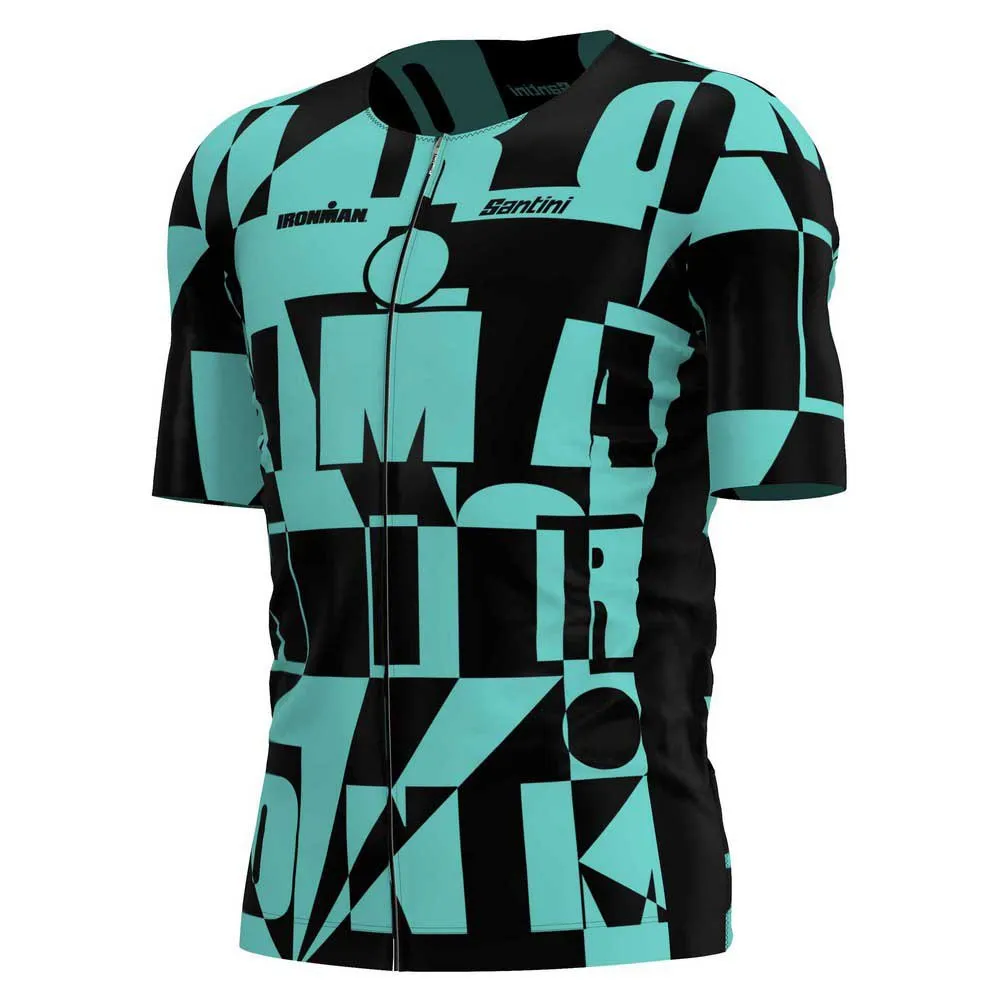 Santini Enigma X Ironman Korta ärmar Cykeltröja, Acqua
