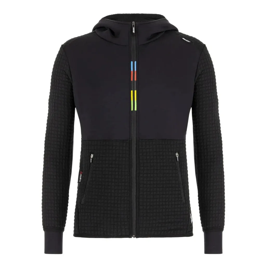 Santini Groove Polartec PowerAir Hoodie UCI Official, Black, S Santini Groove Polartec PowerAir Hoodie UCI Official, Black, S