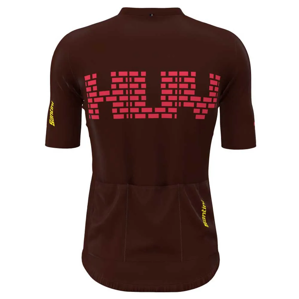 Santini La Fleche Wallone Korta ärmar Cykeltröja, Print