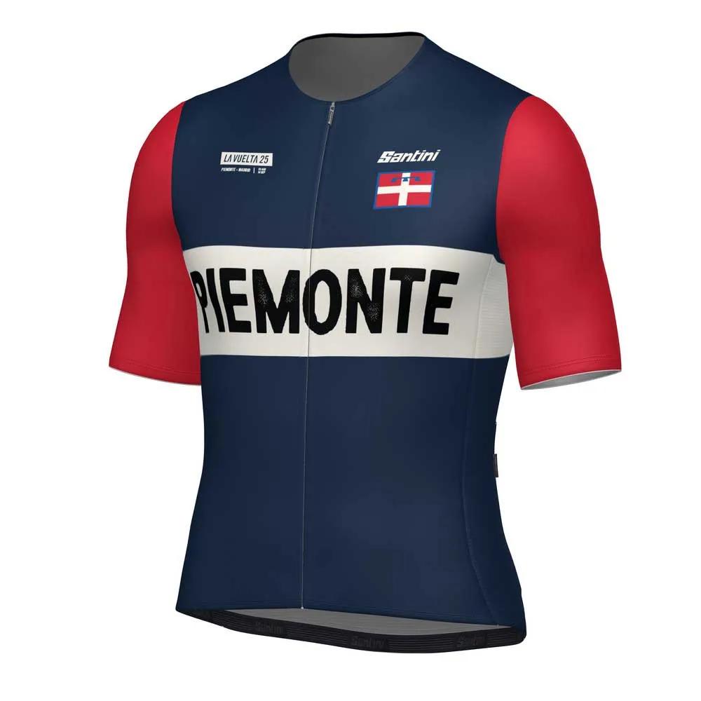 Santini La Vuelta Grand Salida Piemonte Korta ärmar Cykeltröja