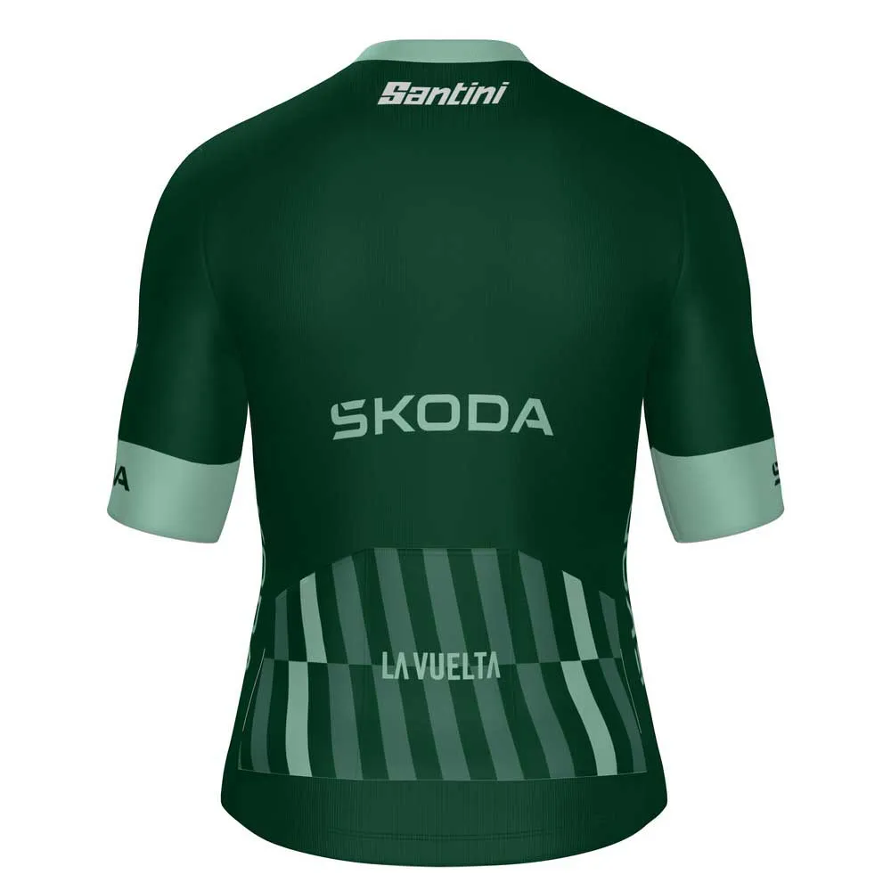 Santini La Vuelta Points Leader Korta ärmar Cykeltröja Santini La Vuelta Points Leader Korta ärmar Cykeltröja