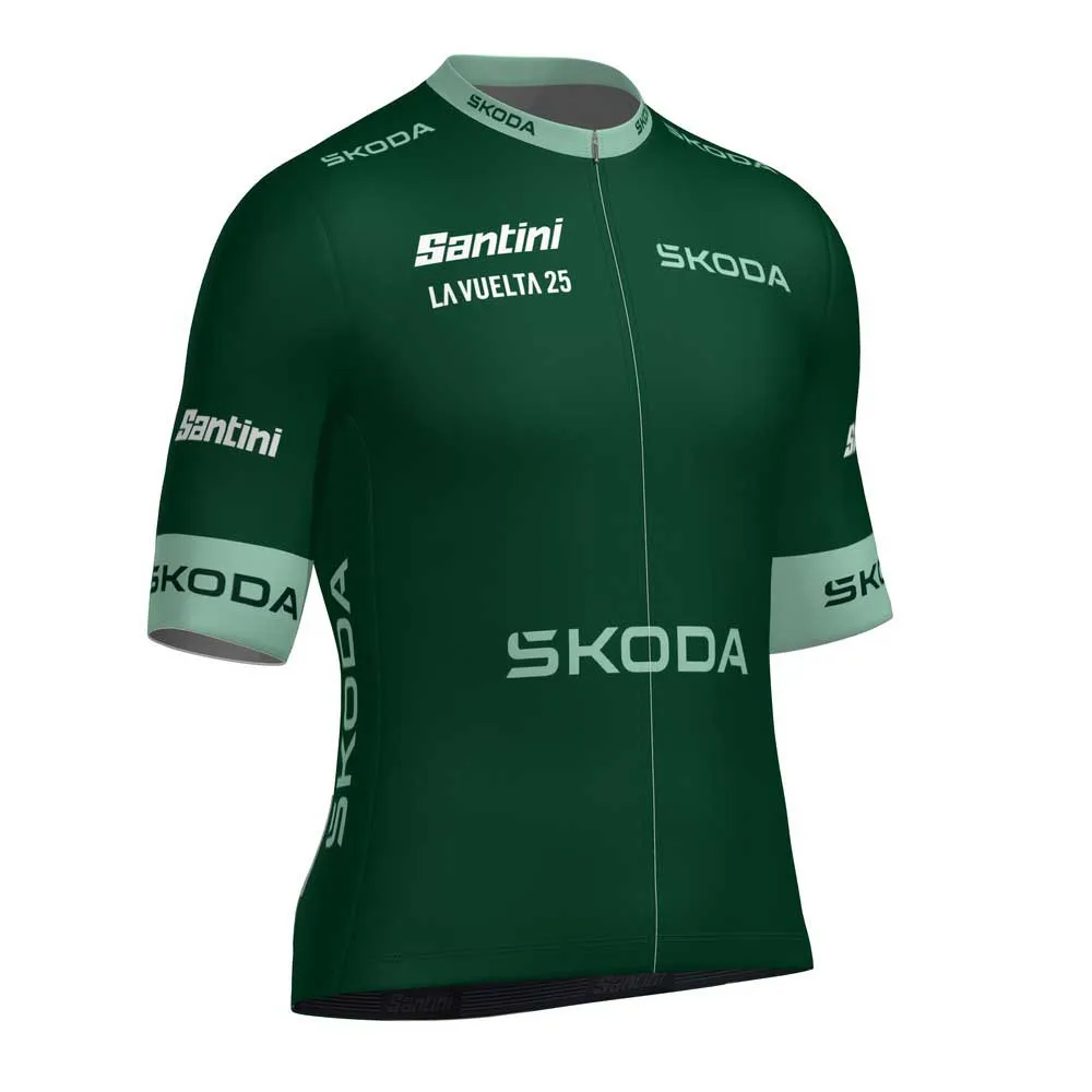 Santini La Vuelta Points Leader Korta ärmar Cykeltröja Santini La Vuelta Points Leader Korta ärmar Cykeltröja
