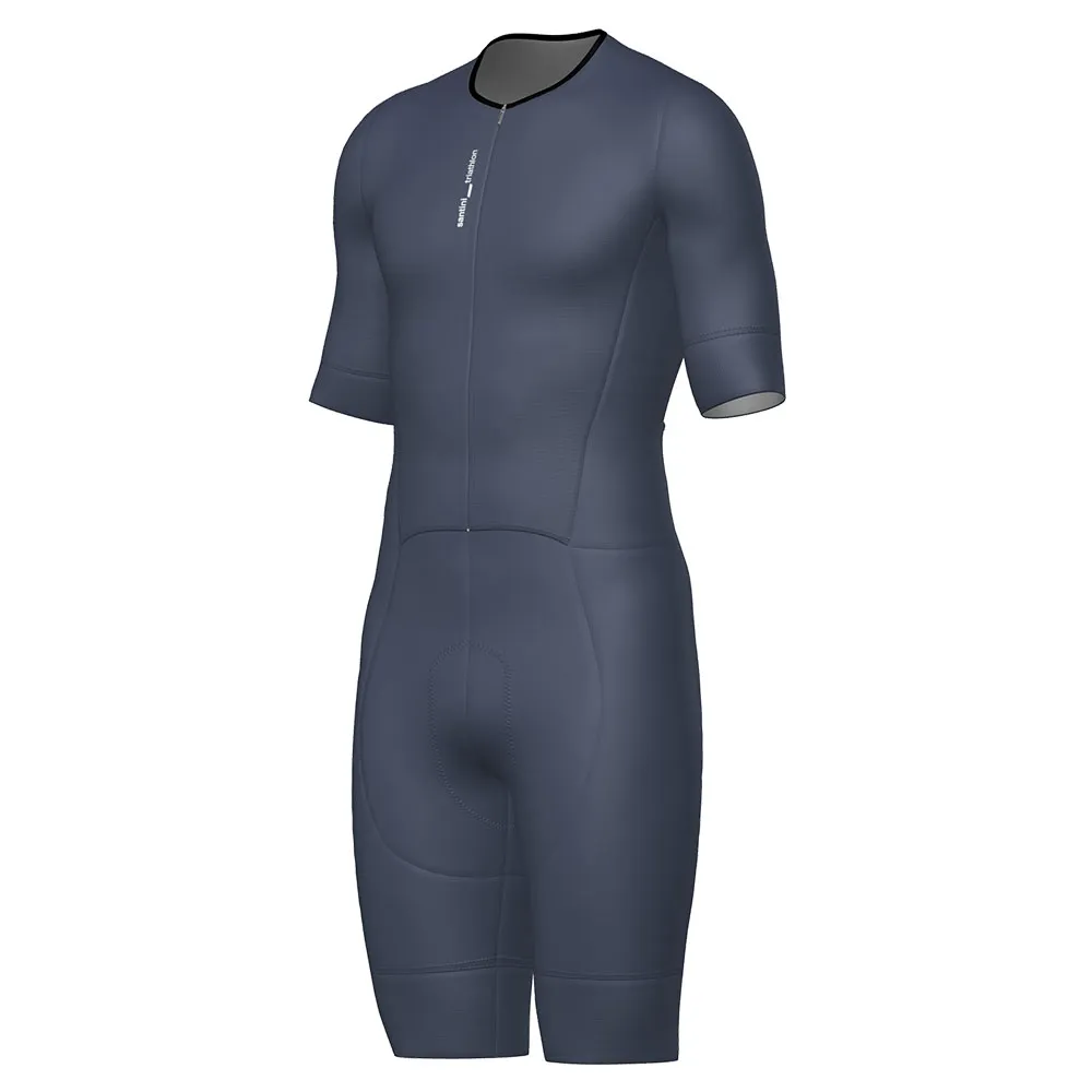 Santini Leaf Kortärmad Triathlondräkt male