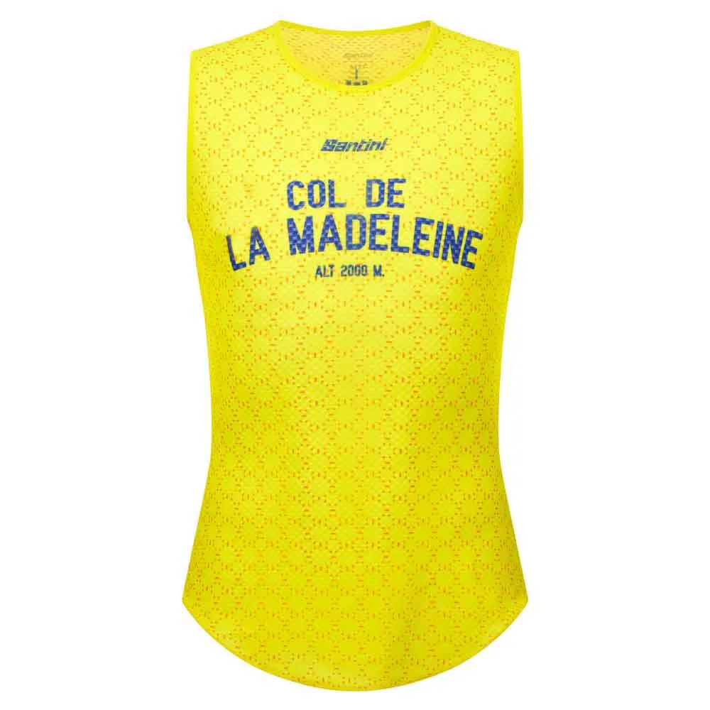 Santini Maillot Jaune Col De La Madeleine 2025 Ärmlös Baslager Santini Maillot Jaune Col De La Madeleine 2025 Ärmlös Baslager