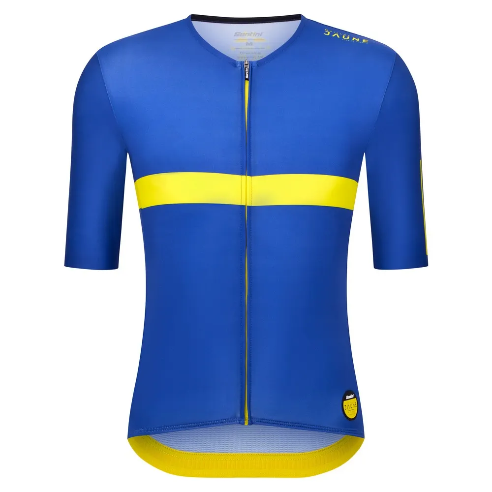 Santini Maillot Jaune Col De La Madeleine 2025 Korta ärmar Cykeltröja