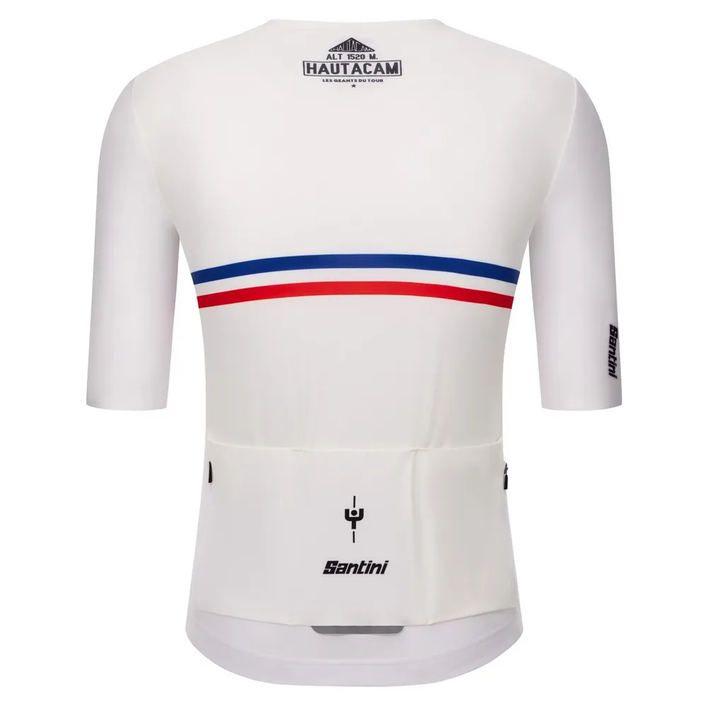 Santini Maillot Jaune Hautacam 2025 Korta ärmar Cykeltröja Santini Maillot Jaune Hautacam 2025 Korta ärmar Cykeltröja