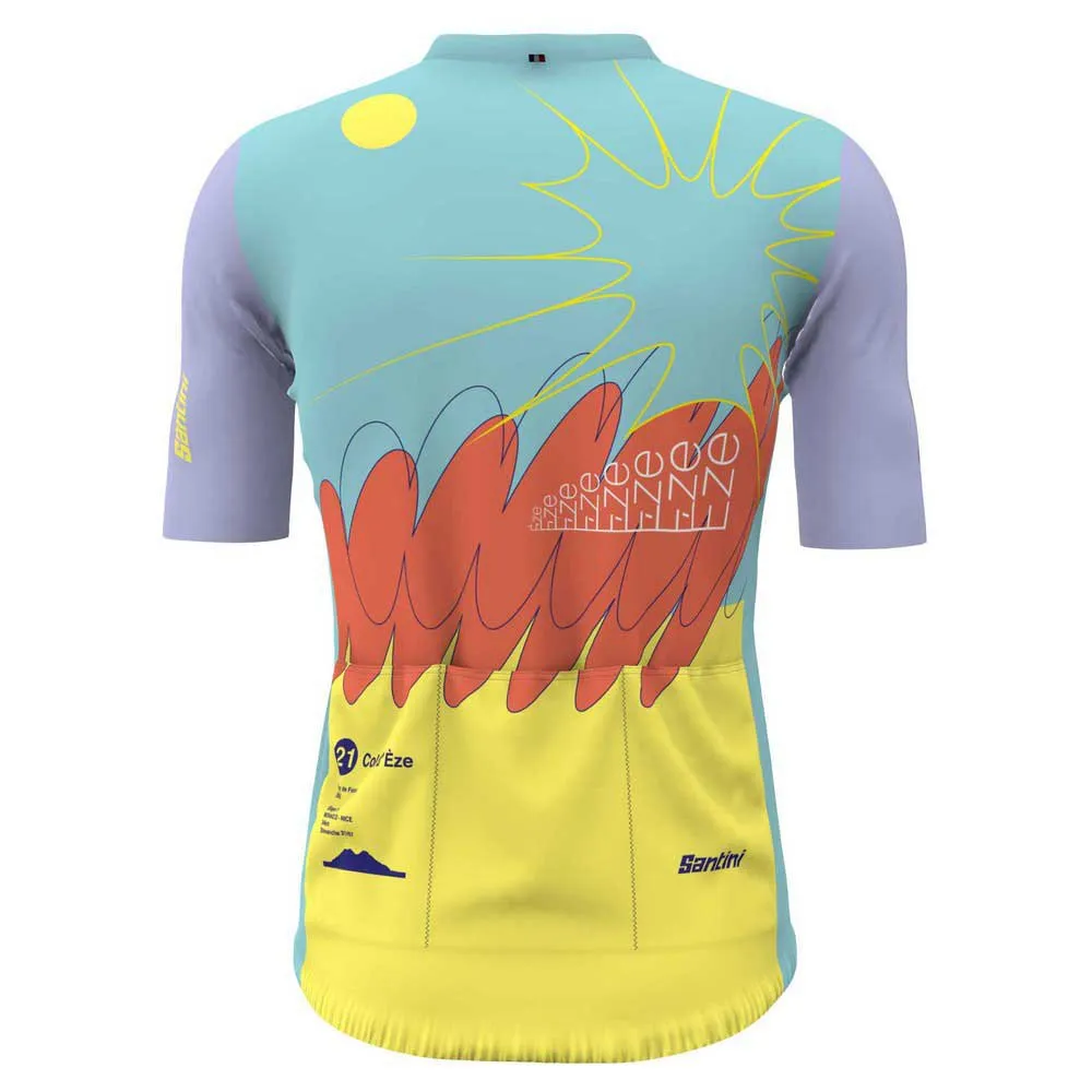 Santini Nice Tour De France Official Korta ärmar Cykeltröja, Print