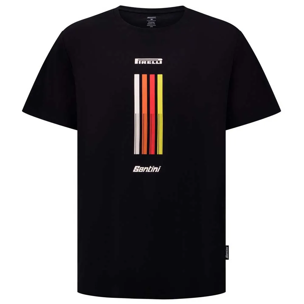 Santini Pirelli Tape T-shirt Med Korta ärmar Santini Pirelli Tape T-shirt Med Korta ärmar