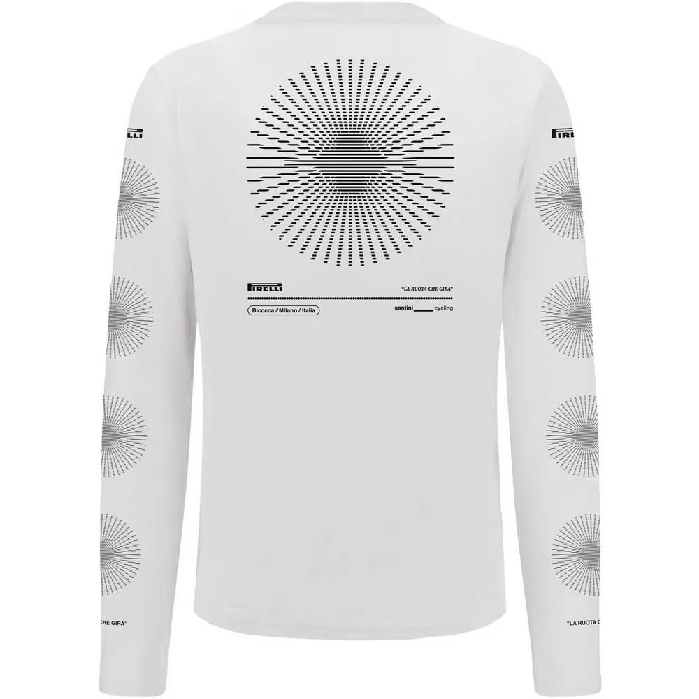 Santini Pirelli Wheel T-shirt Med Lång ärm Santini Pirelli Wheel T-shirt Med Lång ärm