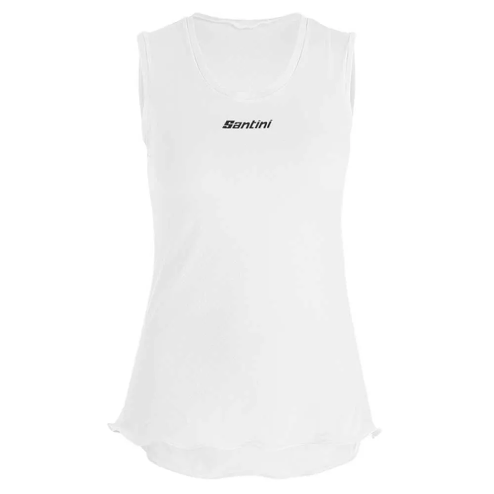 Santini Piuma Active Ärmlös Baslager, White