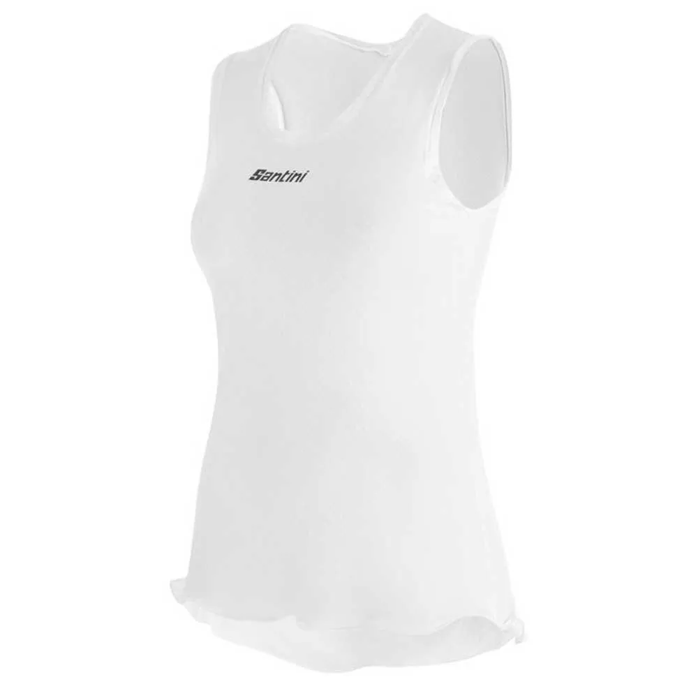 Santini Piuma Active Ärmlös Baslager, White