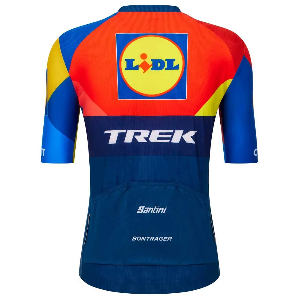 Santini Replica Lidl-trek 2025 Korta ärmar Cykeltröja Santini Replica Lidl-trek 2025 Korta ärmar Cykeltröja
