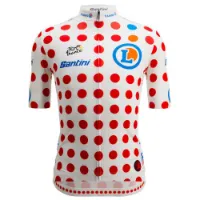 Santini Replica Tour De France Gpm Leader Korta ärmar Cykeltröja