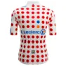 Santini Replica Tour De France Gpm Leader Korta ärmar Cykeltröja, White / red dots