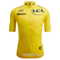 Santini Replica Tour De France Overall Leader Korta ärmar Cykeltröja