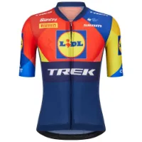 Santini Team Aero Lidl-trek 2025 Korta ärmar Cykeltröja Santini Team Aero Lidl-trek 2025 Korta ärmar Cykeltröja