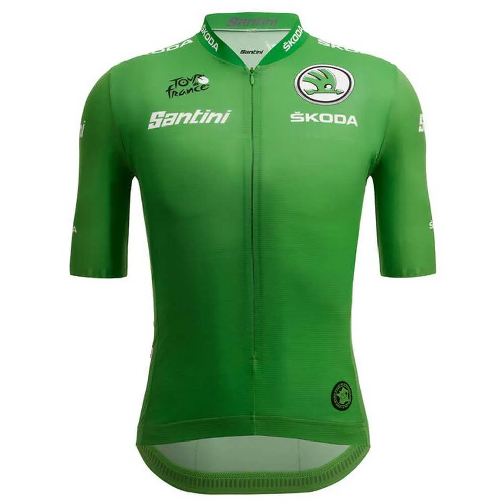 Santini Team Original Tour De France Best Sprinter Korta ärmar Cykeltröja, Green Santini Team Original Tour De France Best Sprinter Korta ärmar Cykeltröja, Green