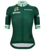 Santini Tour De France Avec Zwift Green 2025 Korta ärmar Cykeltröja