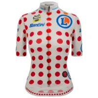 Santini Tour De France Avec Zwift Polka Dot 2025 Korta ärmar Cykeltröja Santini Tour De France Avec Zwift Polka Dot 2025 Korta ärmar Cykeltröja