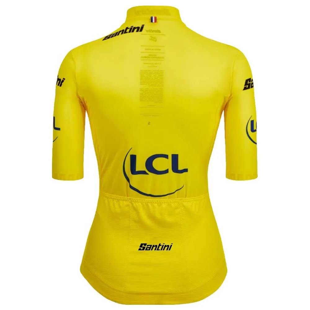Santini Tour De France Avec Zwift Yellow 2025 Korta ärmar Cykeltröja Santini Tour De France Avec Zwift Yellow 2025 Korta ärmar Cykeltröja