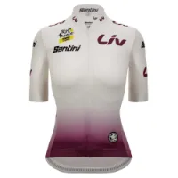 Santini Tour De France Femme Avec Zwift Best Young Leader Korta ärmar Cykeltröja Santini Tour De France Femme Avec Zwift Best Young Leader Korta ärmar Cykeltröja