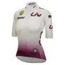 Santini Tour De France Femme Avec Zwift Best Young Leader Korta ärmar Cykeltröja, White